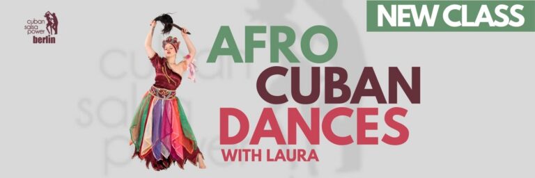 Dancer in a colorful Cuban costume at Afro-Cuban Dances Berlin.